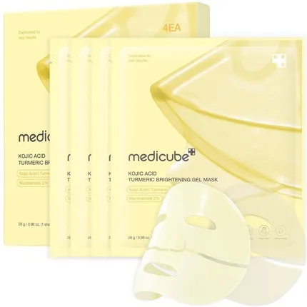 Medicube Kojic Acid Turmeric Brightening Gel Mask Pack 4 x 28g